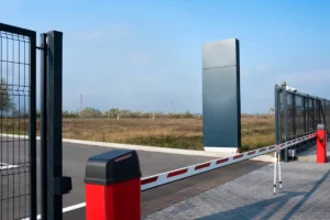 Illustration BFT – barrière levante automatique pour contrôle d’accès.