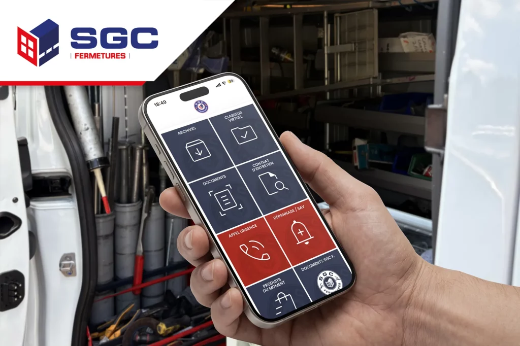 Webapp client SGC Fermetures Webapp client SGC Fermetures permettant de déclarer une demande de SAV industriel depuis un smartphone